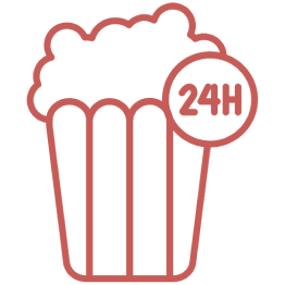 24-hour popcorn and cookies